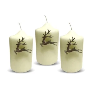 Culinary Concepts Set of Three Leaping Stag Candle Pins - Silver Finish - Picture 1 of 1