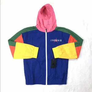 Nike Air Jordan Cross Colors Windbreaker Jacket Boys Color Block 957540 Rare - Picture 1 of 4