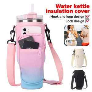 Cup Holder Accessories with Strap Carrier Bag for Stanley 40oz Tumbler Cover - Picture 1 of 22