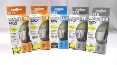 VIRIBRIGHT 25W, 40W, 60W LED Replacement Warm, Cool, Daylight A19 E26 Light Bulb - Image 1 of 4