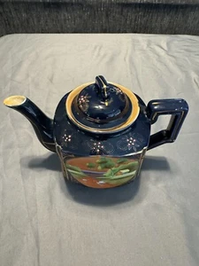 Japanische Teekanne Vintage Kobaltblau - Bild 1 von 11
