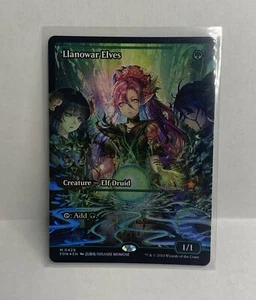 MTG Llanowar Elves - Showcase Foil - Foundations FDN 0429 - Picture 1 of 3