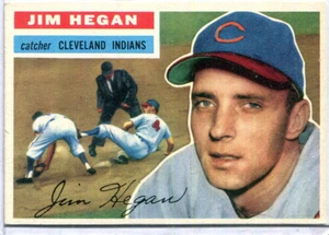 COLLECTIBLE 1956 Topps grey back #48 Jim Hegan (Ex-Mint) - Picture 1 of 2