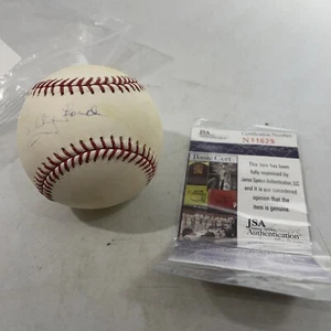 WHITEY FORD AUTOGRAPHED OFFICIAL AMERICAN LEAGUE BASEBALL WITH JSA COA Faded - Picture 1 of 6
