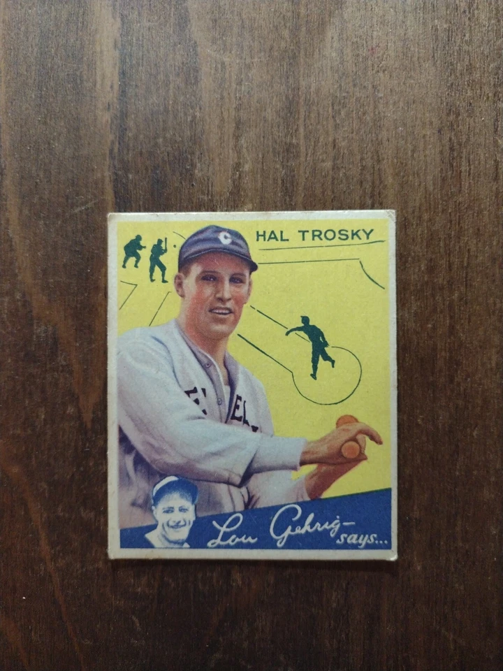 1934 Goudey #76 Hal Trosky Cleveland Indians No Creases - Image 1 of 2
