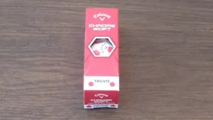 NIB Callaway Chrome Soft TRUVIS Golf Balls NEW SLEEVE (3 Golf Balls) - Picture 1 of 6
