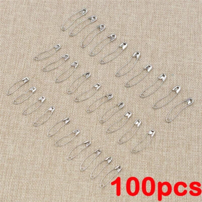 100 piezas pasadores de seguridad curvos de acero inoxidable para retazos de colcha hágalo usted mismo artesanía Foto 1 de 4