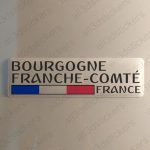 Bourgogne-Franche-Comté France Autocollant 120x30mm Drapeau 3D Adhésif Relief - Imagen 1 de 1