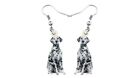Dalmatian  Dog 1' Drop Dangle Acrylic Earrings Very Light Weight Gift Boxed 