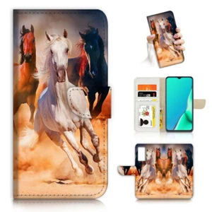 ( For Vivo Y01 ) Wallet Flip Case Cover AJ24440 Horse - Photo 1 sur 7