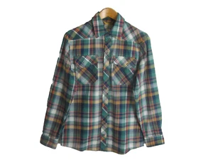 New LL Bean Mens S Teal Green Yellow Plaid Katahdin Performance Flannel Shirt - Picture 1 of 13
