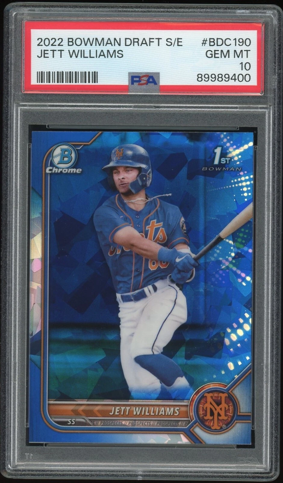 Jett Williams 2022 Bowman Draft Sapphire Edition #BDC-190 Chrome (1st ...