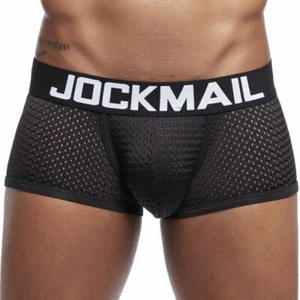 Sexy Calzoncillos Boxer de Malla Jockmail para Hombres Baúles Suaves Ropa Interior Transpirable M-2XL NUEVO - Imagen 1 de 25