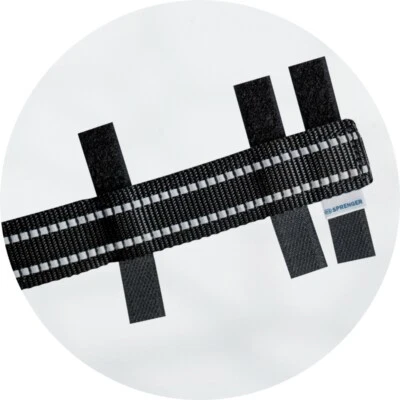 HERM SPRENGER / LUVMYDOG WORLDWIDE Herm Sprenger Black Reflective Nylon Prong Pinch Collar Cover 2.25mm Collars