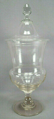 British / French Hand Blown Flint Glass Apothecary Display Jar / Urn C. 1840s • 761.48$