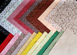 10 INCH Quilting Squares ~ Floral Prints Cotton Fabric Lot of 44 Vintage - Picture 1 of 8