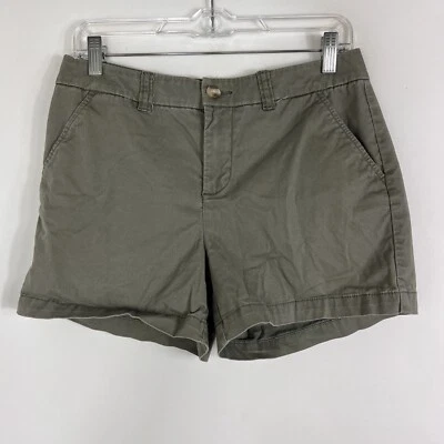 Maison Jules 短裤女式 6 码 Chino Khaki 中腰弹力斜纹灰色 — 第 1/4 张图片