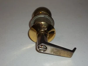Vintage Brass Door Knob lever handle no keys Nice L@@K - Picture 1 of 5