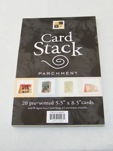 New Die Cuts With a View DCWV 20 Pre-scored Card Stack - Parchment - 5.5" x 8.5" - Picture 1 of 10