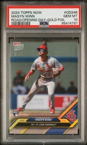 2024 Topps Now Masyn Winn Road to Opening Day Gold RC /24 PSA 10 Gem mint *pop 2 - Picture 1 of 5