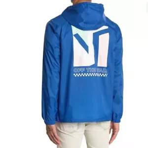 NEW wTag-VANS Blue Hooded Pullover Dimensions Anorak Windbreaker M - Picture 1 of 3