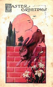 Easter Greetings, Vintage Postcard - Picture 1 of 2