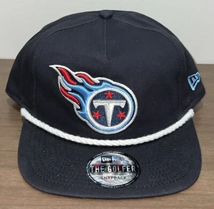 Tennessee Titans New Era The Golfer Navy Blue Snapback Adjustable Rope Hat Cap - Picture 1 of 6
