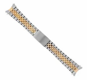 Jubilee 18K/SS Two Tone Rose Gold Watch Band For Rolex Datejust 20MM Watch - Picture 1 of 7