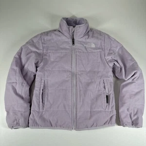 North Face Reversible Corduroy Jacket Youth M 10 Lavender - Picture 1 of 3