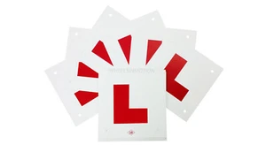 L plates motorcycle pack of 20 x rigid plates LD brand made in UK - Picture 1 of 2