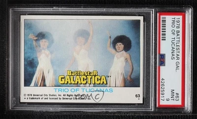 1978 Topps Battlestar Galactica Trio of Tucanas #63 PSA 9 MINT 0ts2 - Image 1 of 3