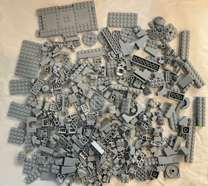 Lote de juguetes Lego a granel 200+ piezas piezas piezas de construcción mixtas gris azulado claro varios - Imagen 1 de 7