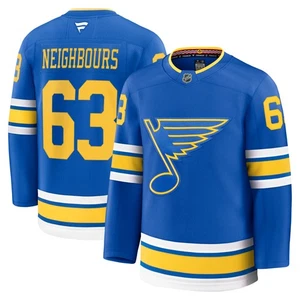 Herren Fanatics Jake Neighbours blau St. Louis Blues Heim Premium Trikot - Bild 1 von 3
