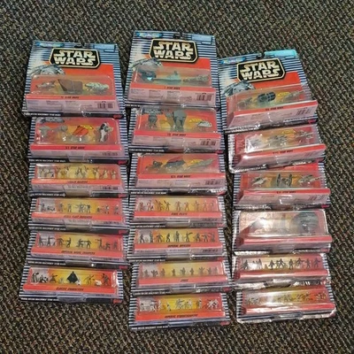 Star Wars Micro Machines LOT 19 Sealed Packs Galoob Vintage 90s Vehicles Figures - Image 1 of 4