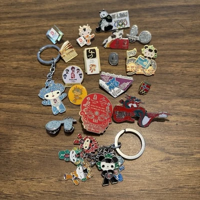 2008 Beijing OLYMPIC GAMES 18 PIN Keychain LOT - Image 1 of 4