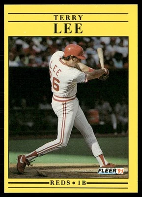 Terry Lee 1991 Fleer #70b RC Cincinnati Reds - Image 1 of 2