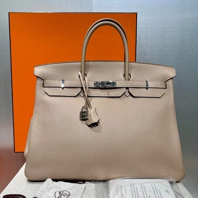 Hermes Birkin 40 Taurillon Clemence Stamp Square P (2012) - Image 1 of 4