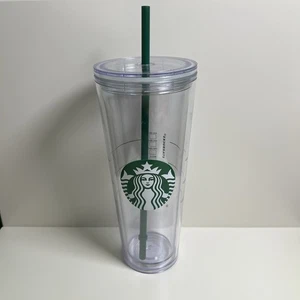 Starbucks Clear Venti Double Wall Acrylic Cold Cup Travel Tumbler 24oz - Bild 1 von 9