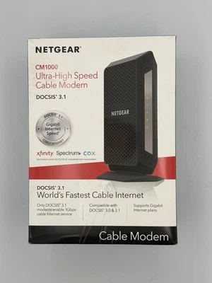 NETGEAR CM1000 DOCSIS 3.1 Ultra High Speed Cable Modem 1 Gbs Open Box - Image 1 of 3