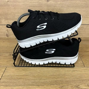 Skechers Shoes Women’s Size UK 6 Lite Weight Wide Fit Black Walking Trainers - Picture 1 of 11