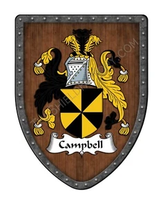 Escudo de armas Campbell personalizado escudo familiar, escudo de pared colgante SH503P-DG-HG - Imagen 1 de 3