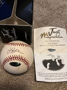 Texas Rangers AS Hank Blalock autographed signed MLB baseball w/COA 6/4/2003 - Picture 1 of 11