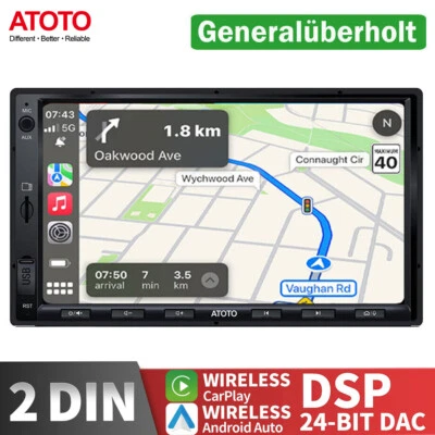 ATOTO F7 WEAutoradio 2 DIN Wireless Carplay Android Auto GPS USB AUX Bluetooth - Bild 1 von 4