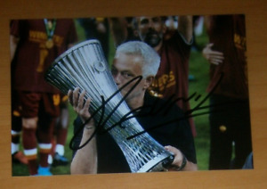 AUTOGRAPH JOSE MOURINHO originale firmato di foto 10x15 cm ROMA europa cup