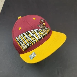 University of Minnesota Golden Gophers Hat Snapback Script Logo Goldy - Picture 1 of 13