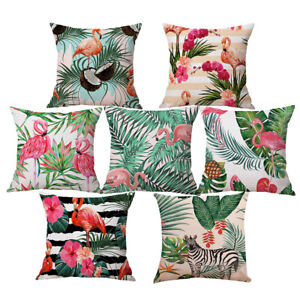 18 Inch Summer Flamingo Cushion Cover Throw Pillow Case Sofa Bed Car Home Decor