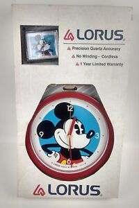 Lorus Quartz Mickey Mouse Wall Clock And Alarm Clock Combo New Sealed Rare
