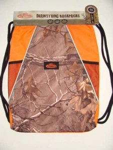 NUEVO CON ETIQUETAS REALTREE Camuflaje Cordón Mochila Naranja Cinch Bolsa Libro Camuflaje NUEVO - Imagen 1 de 1