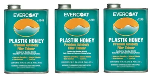 Evercoat 1249 Plastik Honey Premium Autobody Filler Thinner 16OZ. (3 Pack) - Picture 1 of 1