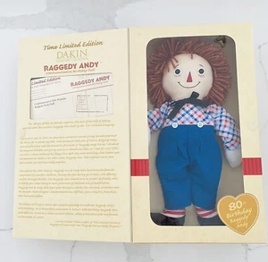Commemorative 80th Birthday Raggedy Andy Doll Dakin 2000 #16734 - Picture 1 of 9